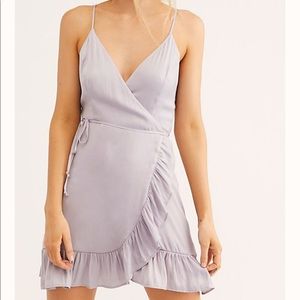 Free People All My Love Shine Wrap Slip Dress